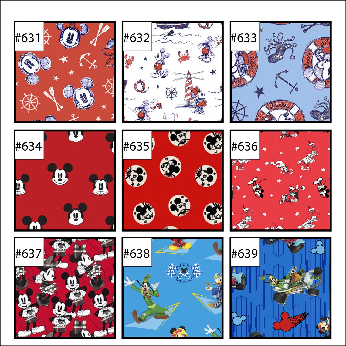 Mickey Mouse Fat Quarter Lot Bundle Mystery Set of 3 20 Etsy