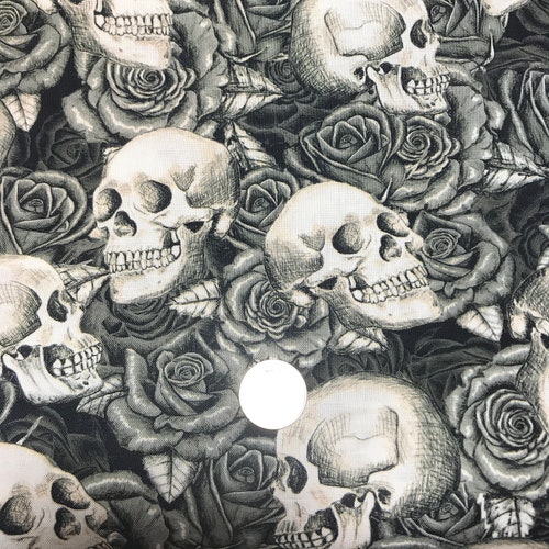 Halloween Black Skeleton Skull Science Fabric by the Yard FBTY - Etsy