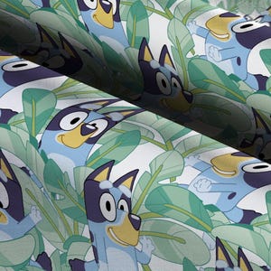 Bluey Garden Print Fabric By the Yard FBTY Fat quarters FQ Half 100% Cotton Cartoon character #