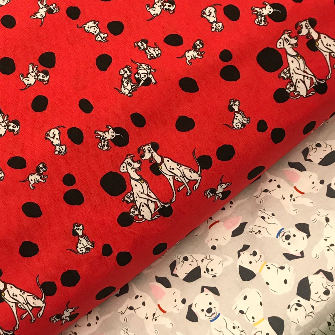 Disney 101 Dalmatians Print Fabric By the Yard FBTY Fat Etsy
