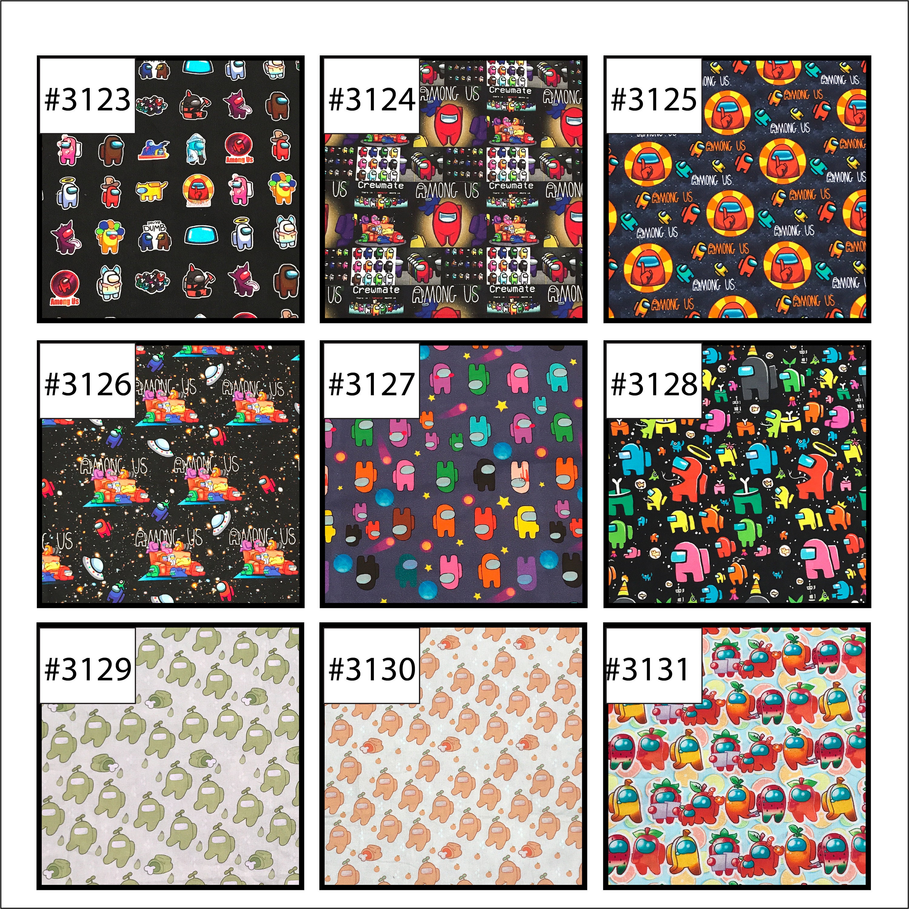 Among US Fabric Fat Quarter Lot Bundle Mystery Set of 1 18 Etsy