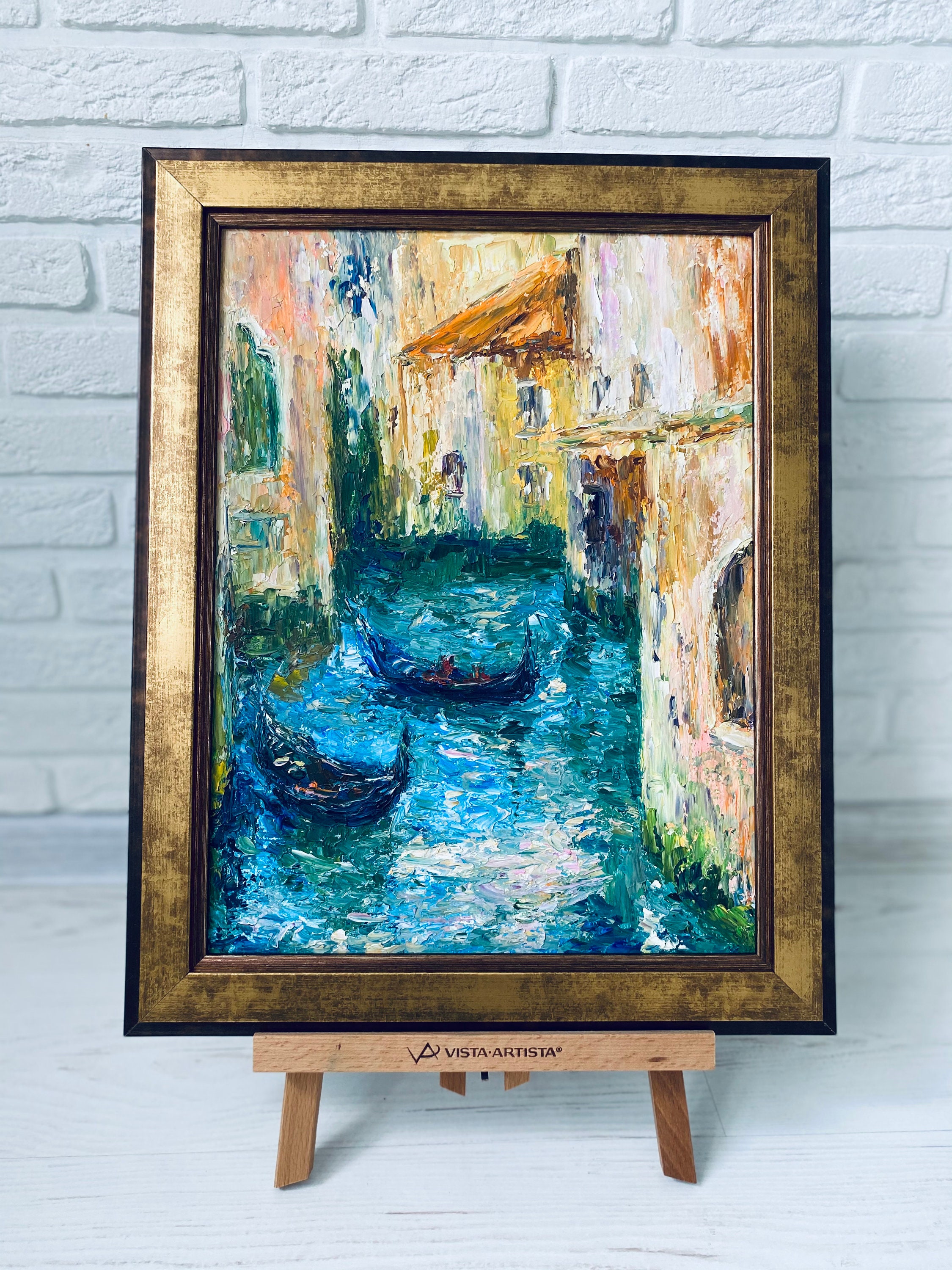 Oil painting Framed oil painting Framed wall art City Etsy