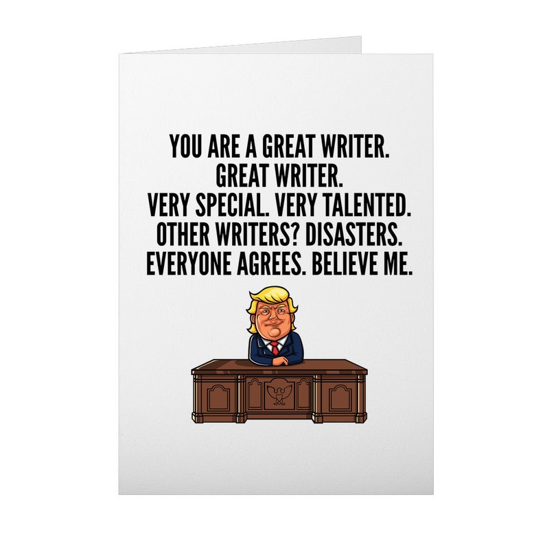 Writer Birthday Card Writer Gift Greetings Card For Writer Etsy