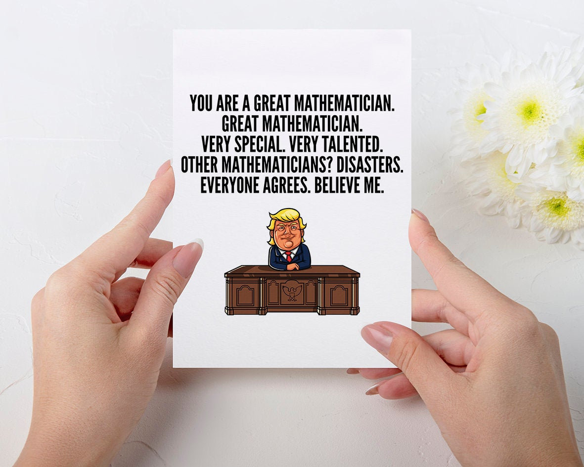 Mathematician Birthday Card Mathematician Gift Math Etsy