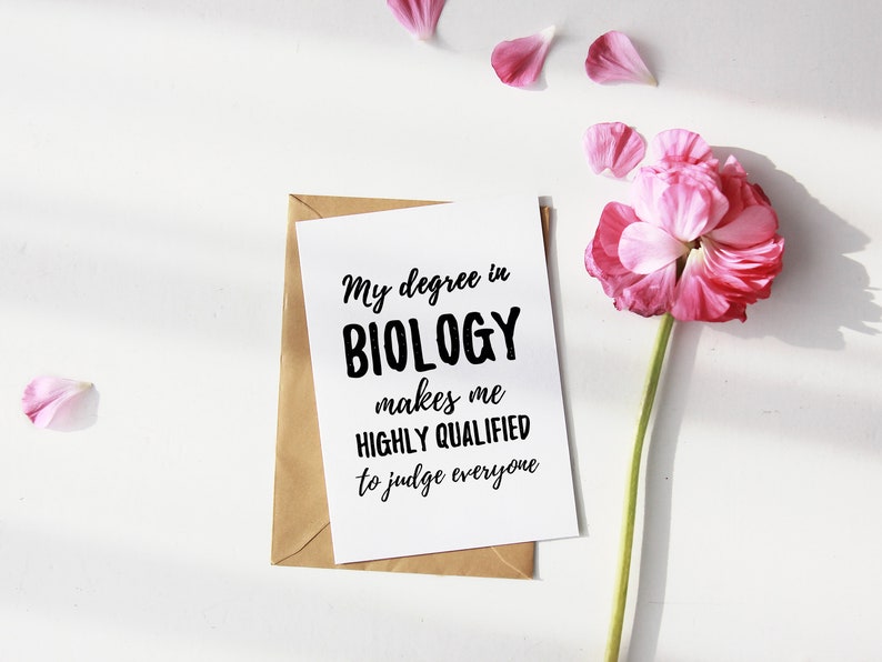 Biology Graduation Gift Biology Card Biology Gift Birthday Etsy