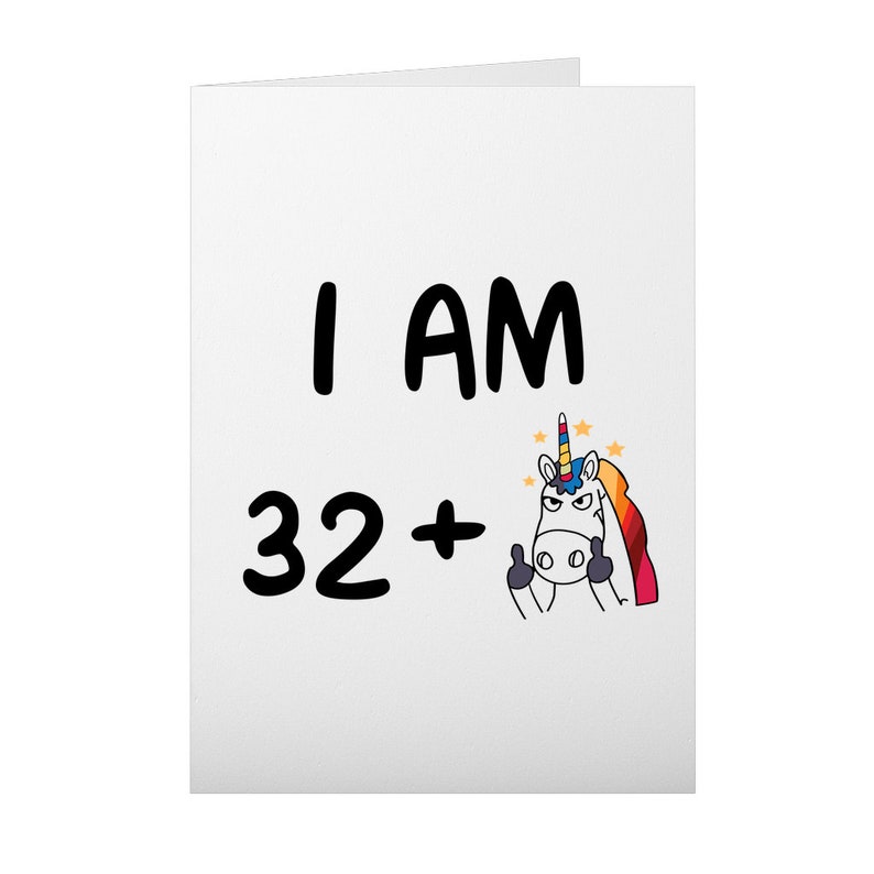 33. Geburtstag Einhorn Geschenk lustige Geburtstagskarte 33. Etsy