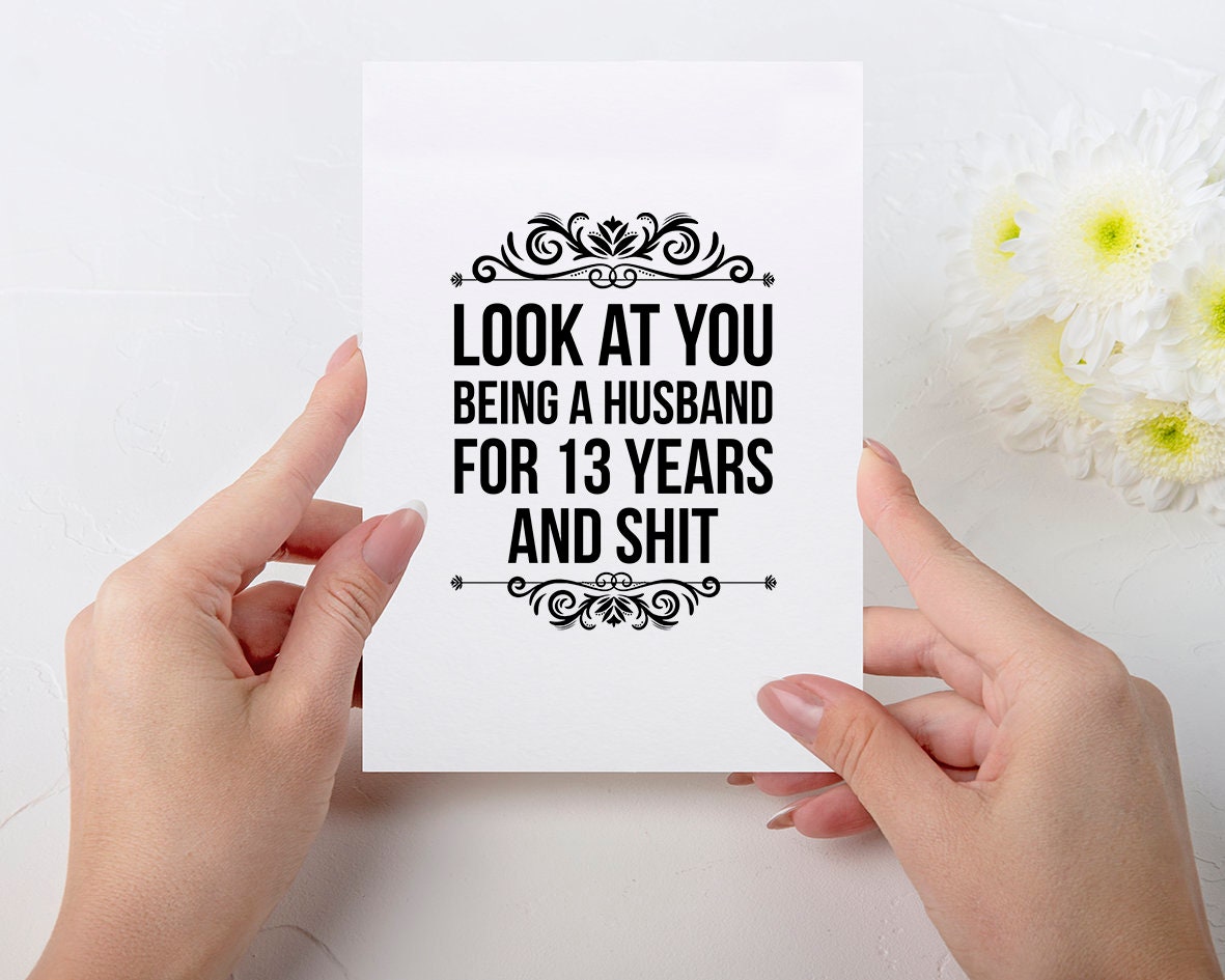 13 year anniversary card 13 year anniversary Gift for Etsy