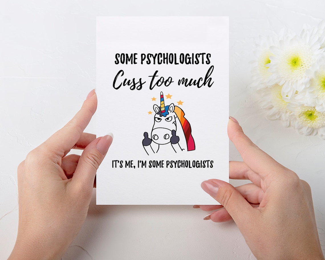 Unicorn Psychologist Birthday Card Gift For Psychologist Etsy