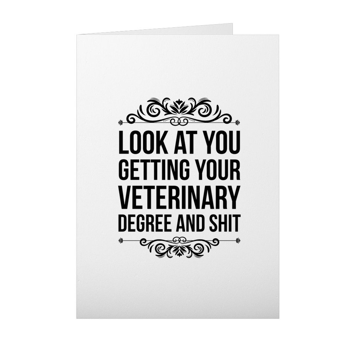 Veterinary Graduation Card Veterinary Card Veterinary Gift Etsy