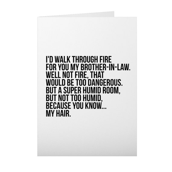 Brother in Law Birthday Card Brother in Law Gifts Brother in Etsy