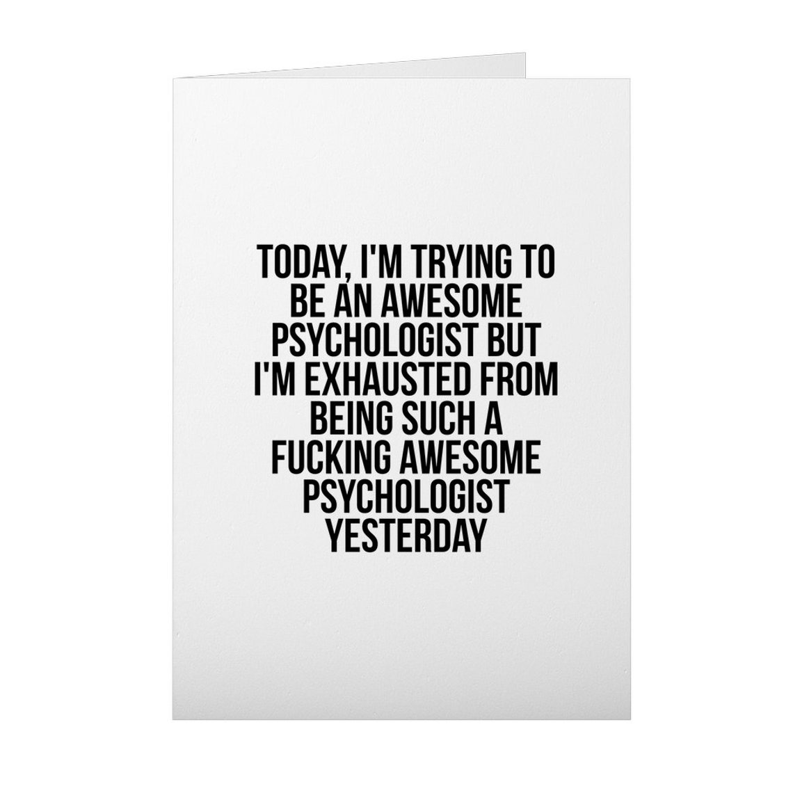 Psychologist Card Psychologist Gift Birthday Card for Etsy