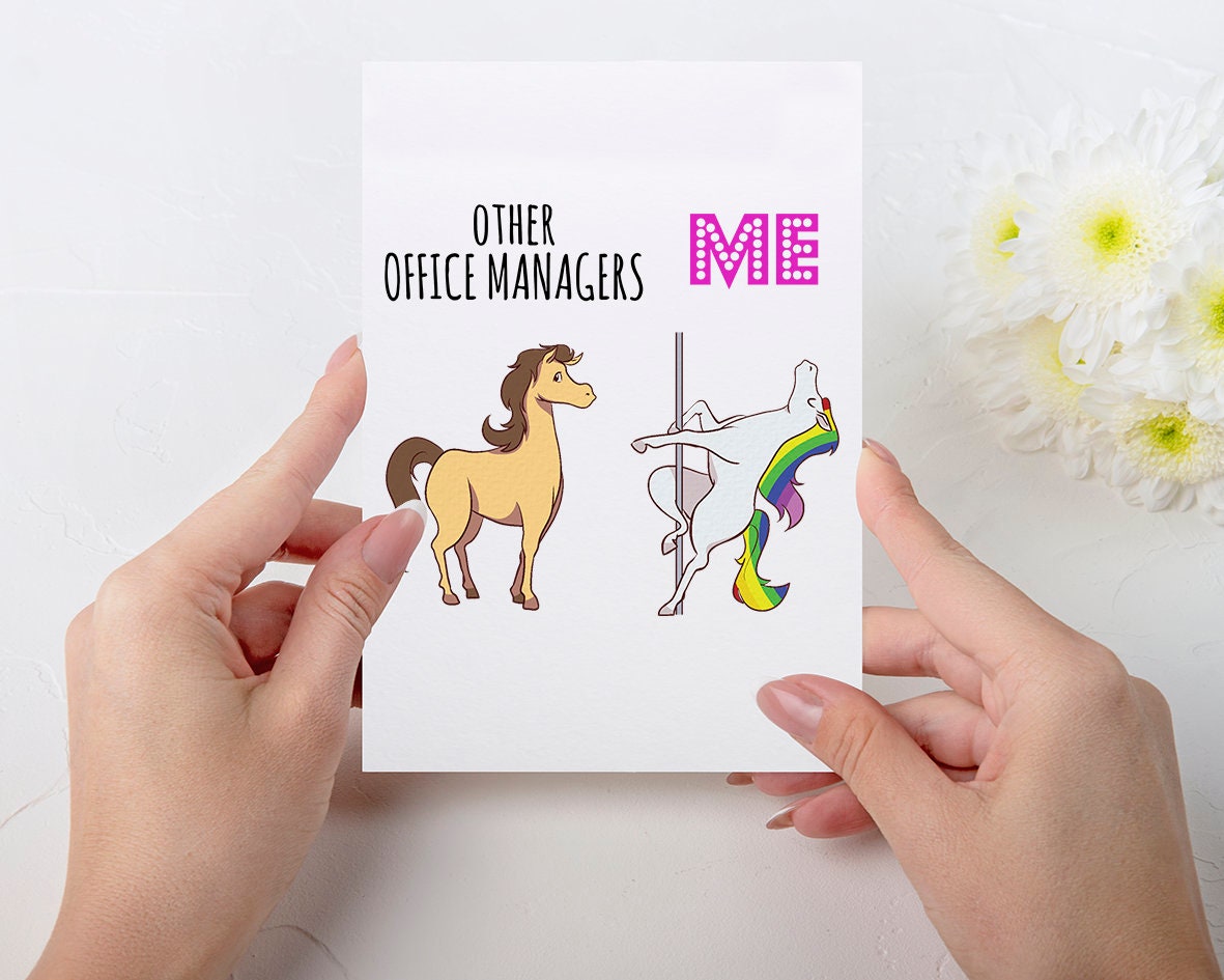 Office Manager Card Office Manager Gift Birthday Card for Etsy