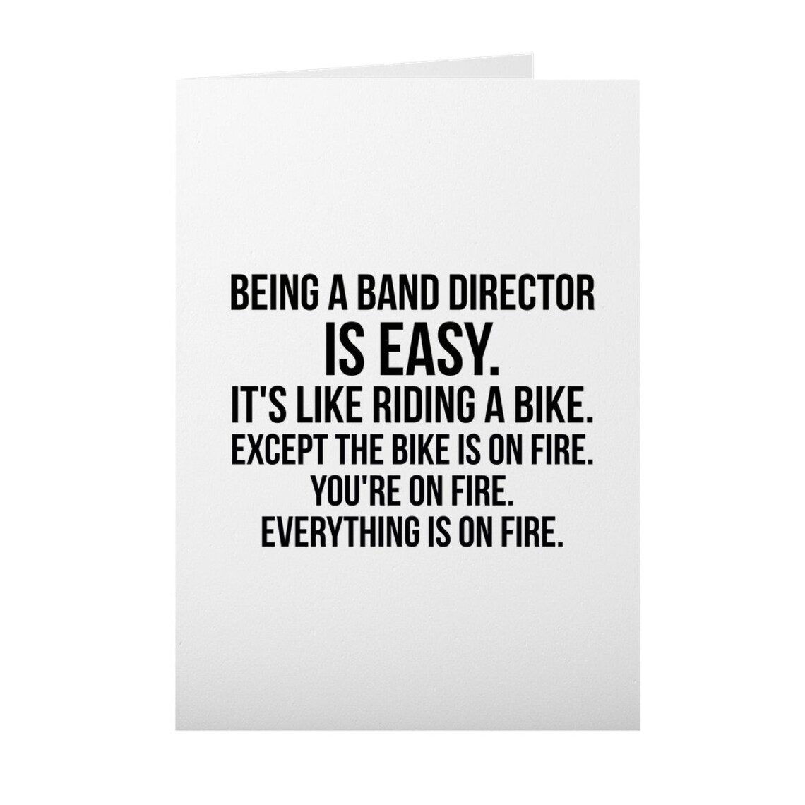 Band Director Birthday Card Band Director Gift Funny Etsy