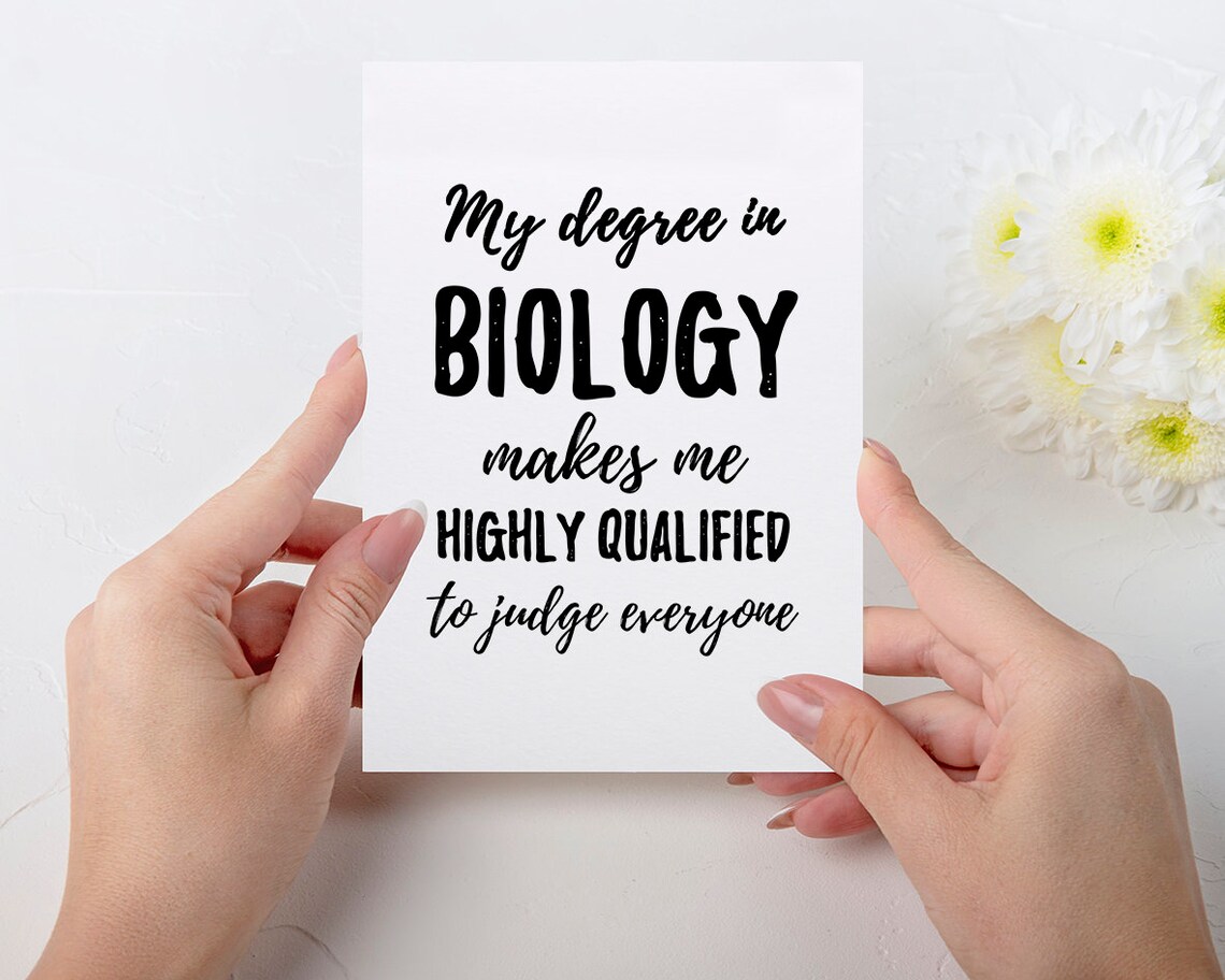 Biology Graduation Gift Biology Card Biology Gift Birthday Etsy