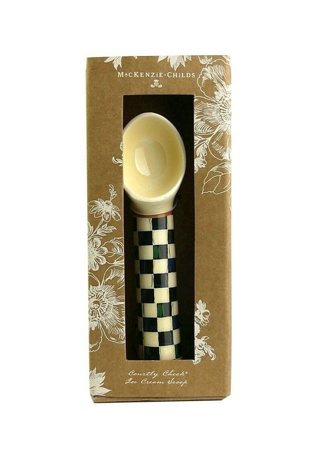Mackenzie Childs ICE CREAM SCOOP Courtly Check in Original Box With Tag Etsy