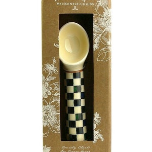 Mackenzie Childs ICE CREAM SCOOP Courtly Check in Original Box with Tag