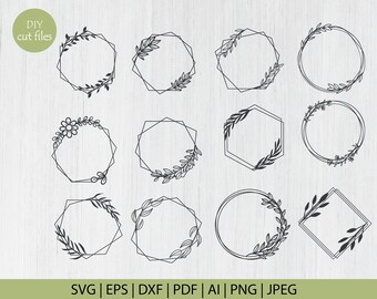Download Monogram Wreath Svg Etsy SVG, PNG, EPS, DXF File