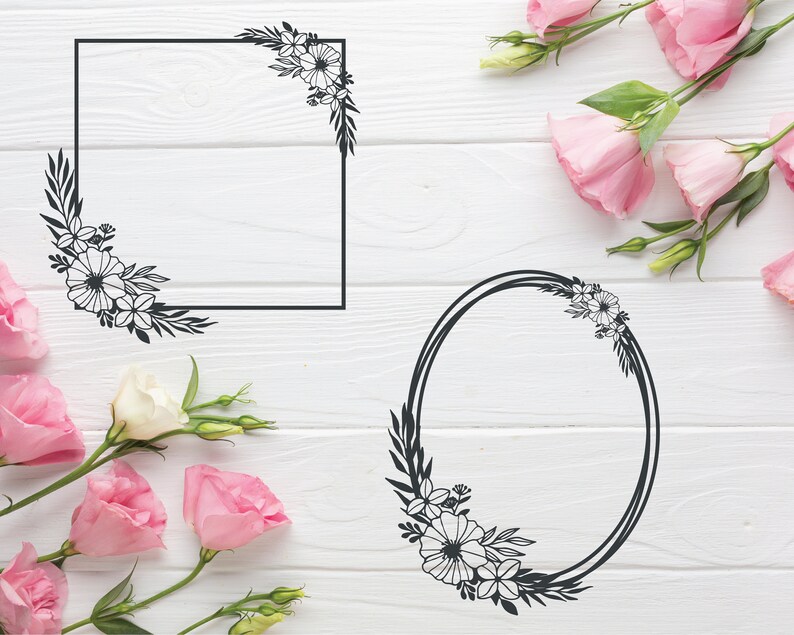 Download Flower Frame Png Clipart Floral Frames Svg Floral Wreath Clipart Cricut Floral Monogram Svg Floral Wreath Svg Wedding Monogram Svg Clip Art Art Collectibles Tripod Ee