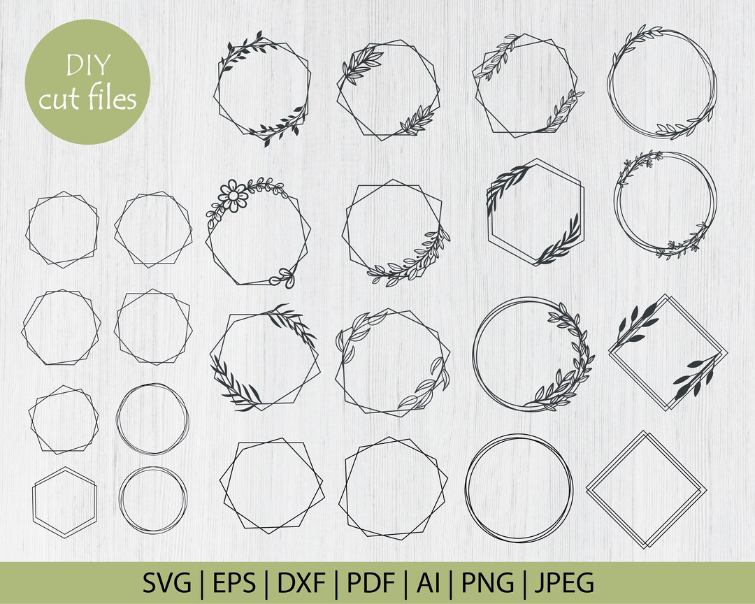 Floral Frames Svg Bundle Circle Svg Geometrical Frame Svg - Etsy Canada