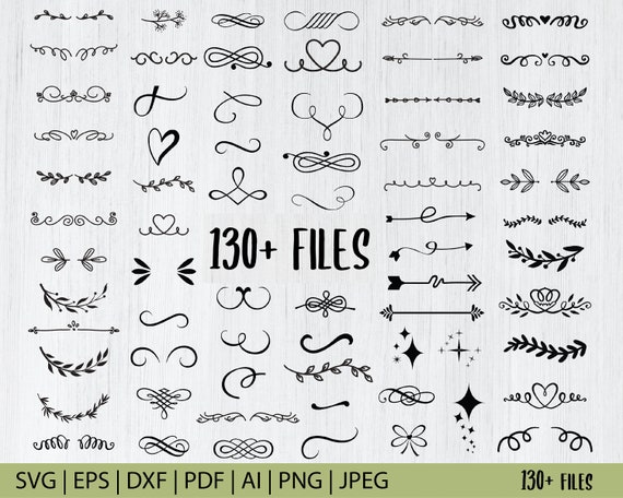 Design Elements SVG Embellishments Bundle SVG Decorative Add Ons Squiggles,  Lines, Flourishes, Stars, Hearts, Arrows, Hand Drawn Svgs -  Israel