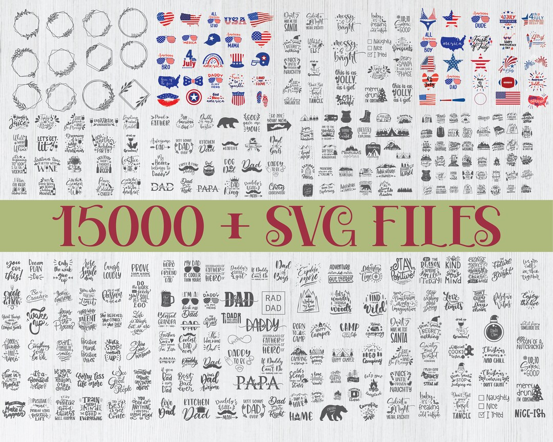 Mega Svg Bundle massive svg Bundle Plus de 15000 fichiers svg Cricut ...