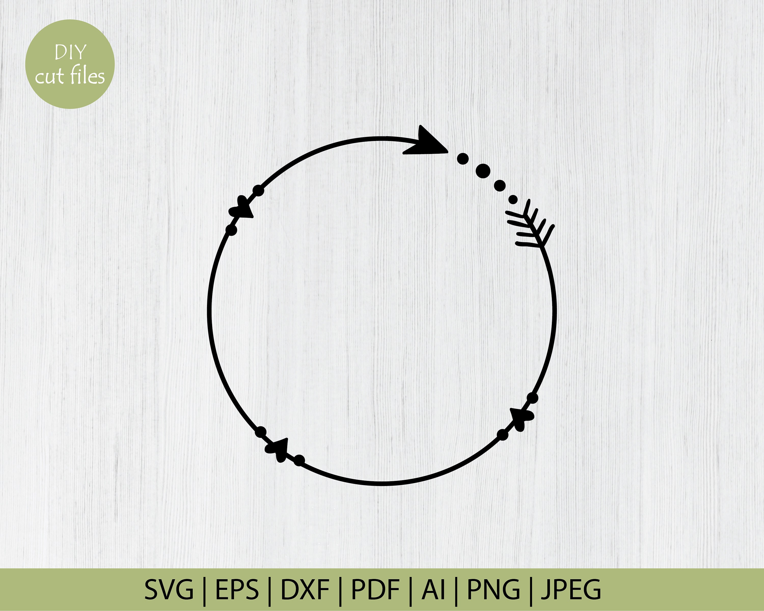 Download Arrow Monogram Frame Svg File Arrow Heart Monogram Cute Etsy