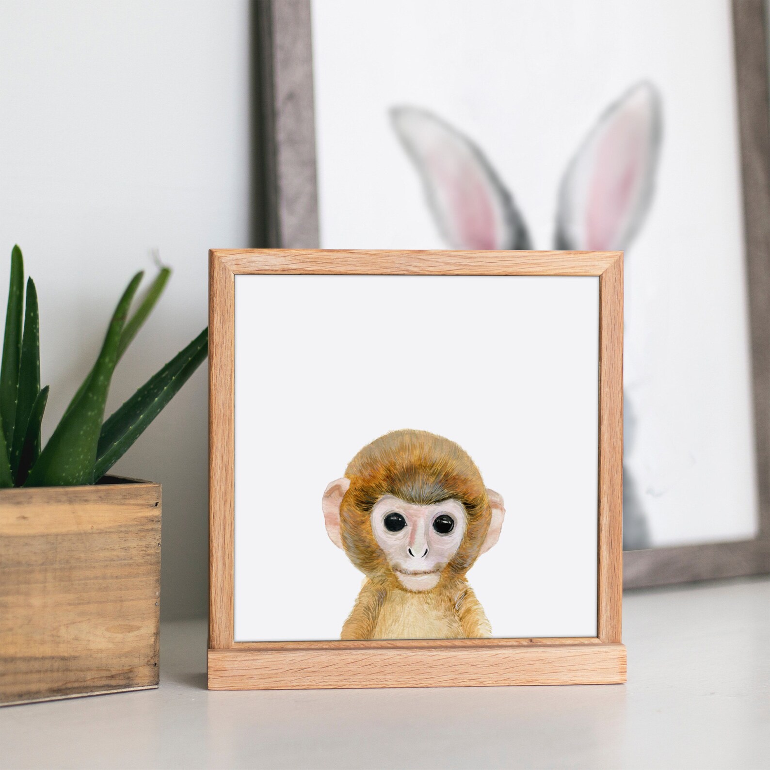 Baby Monkey Nursery Wall Art DIGITAL DOWNLOAD Printable Etsy