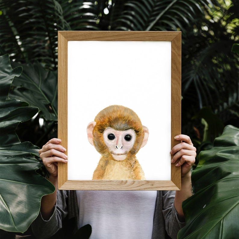 Baby Monkey Nursery Wall Art DIGITAL DOWNLOAD Printable Etsy