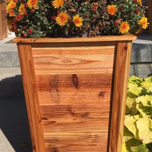 Cedar Planter Box for decks and patios plant flowers or vegetables for organic cuisine and bouquets
