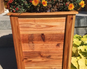 Cedar Planter Box for decks and patios plant flowers or vegetables for organic cuisine and bouquets