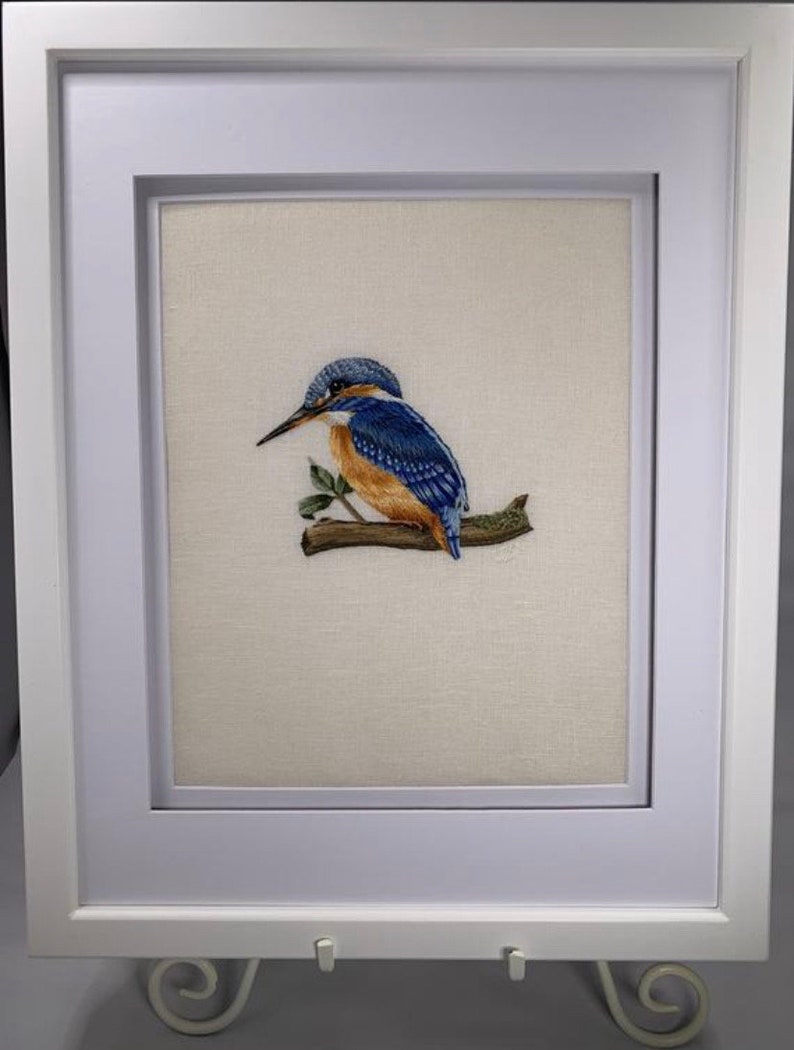 Kingfisher needle painting embroidery PDF pattern image 8