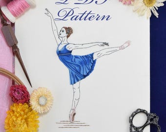 Ballerina Embroidery Pattern: Arabesque Ballet, Needle Painting (PDF Booklet)