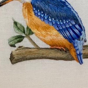 Kingfisher needle painting embroidery PDF pattern image 6