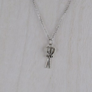 Embroidery scissor charm necklace, Scissor charm, silver scissors, minimalist jewelry