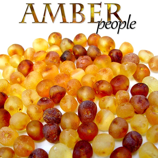 RAW Baltic Amber Beads 10g RANDOM COLOURS, Holed Loose Rounded, Drilled Baroque Style, Authentic Baltic Sea Amber, 4-6mm Beads
