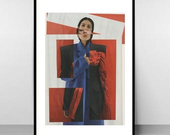Double Épure – Contemporary minimalist collage art print, signed limited edition wall decoration