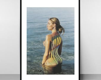 Rebirth – Contemporary feminine collage art print, signed limited edition wall poster