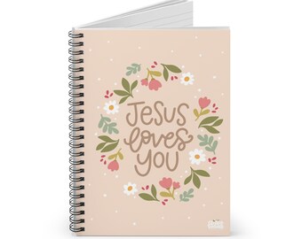 Jesus loves you - Spiral Notebook lined