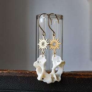 Marten Bone Earrings: Handmade Copper Wildlife Jewelry