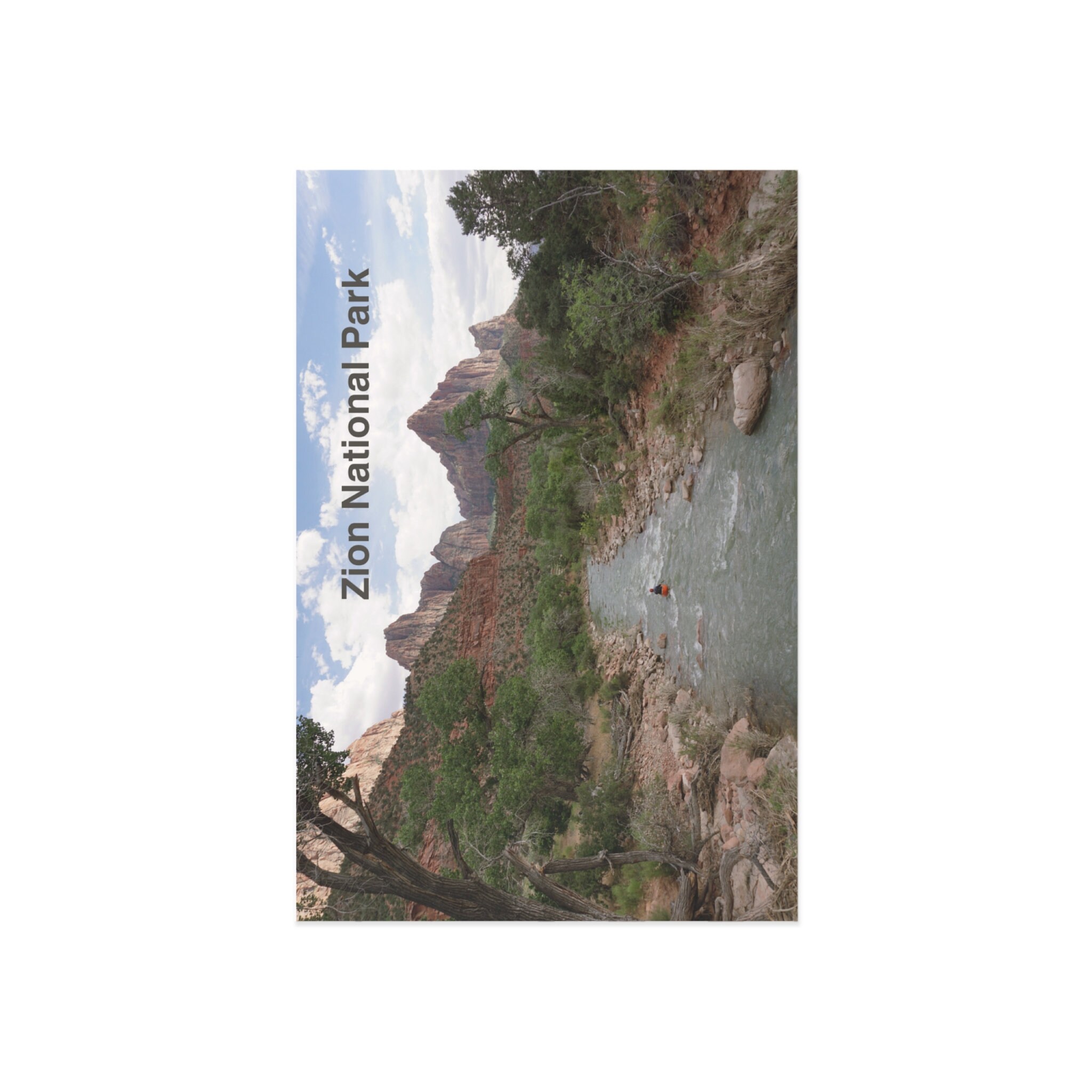 Zion National Park Canoe Virgin River Whitewater Fine Art Etsy