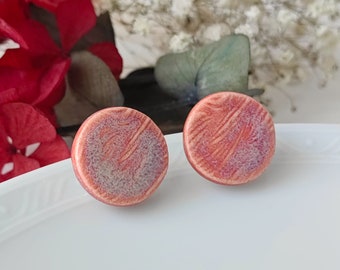 Porcelain Ear Studs, Coin Earrings, Mothers Day Gift, Porcelain Earrings, Handmade Earrings, Gift for Her, Gift For Mom, Statement Earrings