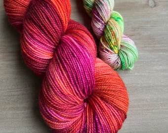 Ruby Slippers sock set yarn  sock fingering Hand dyed yarn Gypsysoulfibers