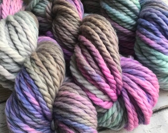 Nebula hand dyed yarn super bulky cloud squish  Wool