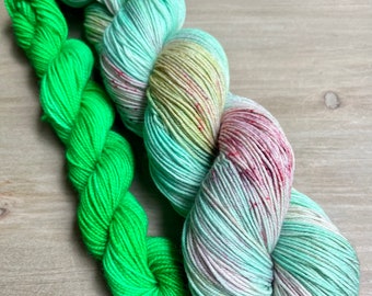 Ice Cream Queen Gilmore Girls sock set yarn  sock fingering Hand dyed yarn Gypsysoulfibers