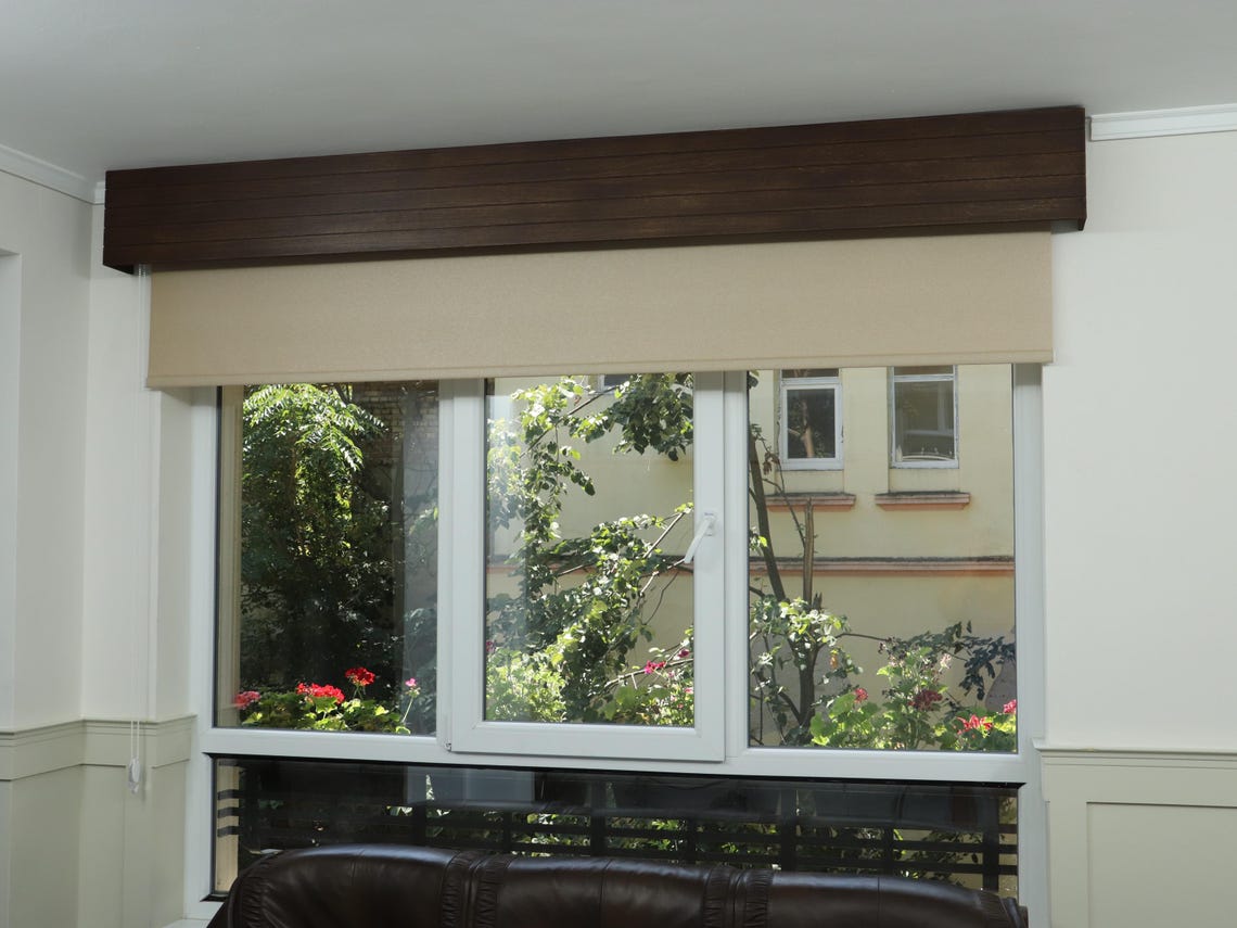 Window Valance, Cornice Board, Pelmet Box- Veneered MDF OAK Mod. 105 ...