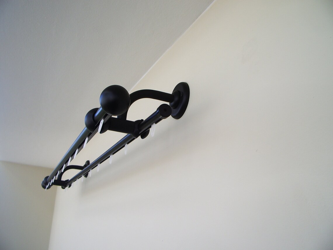 Double Curtain Rail With Different Pipes for Window With | Etsy