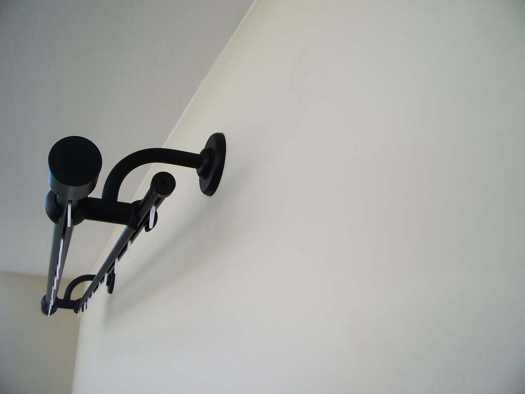 Double Curtain Rail With Different Pipes for Window With Rollers ...