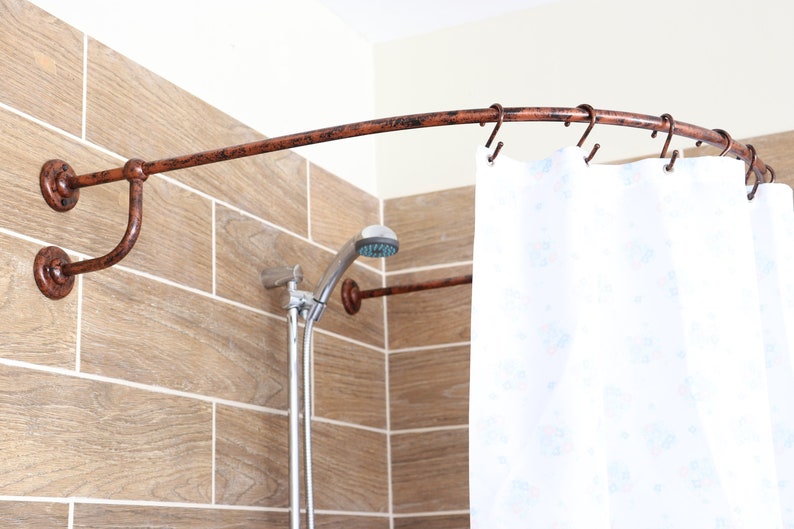 U Shaped Oval 180 Degrees Shower Curtain Rod for Bathroom Etsy