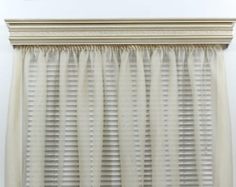 Single Window Cornice & Rail, Wooden Window Valance with Rail, Farmhouse Cornice, Cornice Board, Wall Montage, Many Metallic Colors