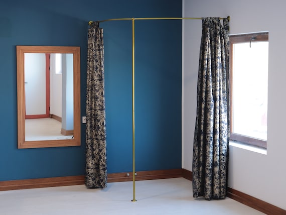 Corner Standing Oval Fitting and Dressing Room for Wall Montage With 1  Straight Floor Support- 210 Cm(83") High - Etsy